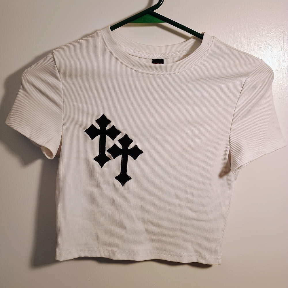 ROMWE Classic White Ribbed Top